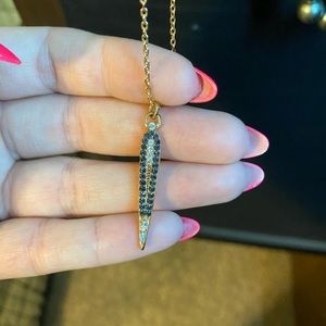 Mariana Swarovski Crystal Rose Gold Plated Necklace Silvernite Moonlight Spear